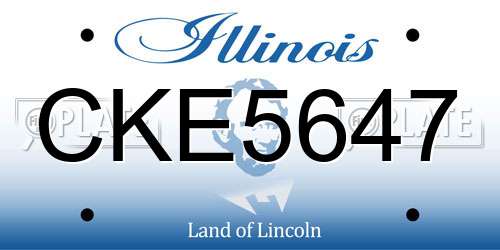 CKE5647 Illinois License Plate