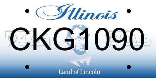 CKG1090 Illinois License Plate