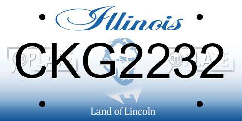 CKG2232 Illinois License Plate