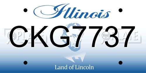 CKG7737 Illinois License Plate