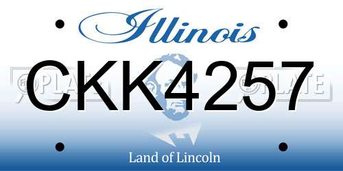 CKK4257 Illinois License Plate