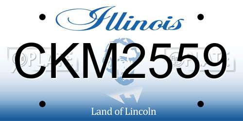 CKM2559 Illinois License Plate