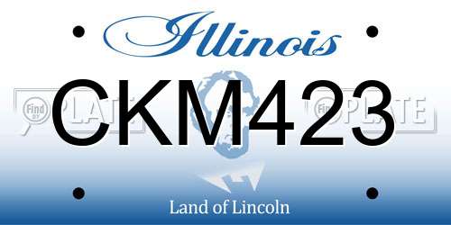 CKM423 Illinois License Plate