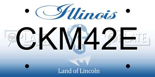CKM42E Illinois License Plate