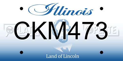 CKM473 Illinois License Plate