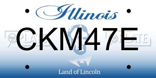CKM47E Illinois License Plate