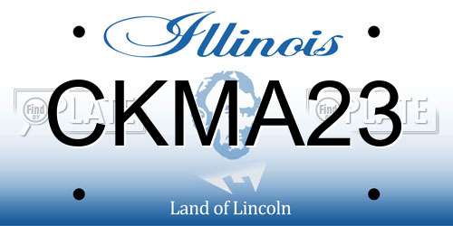 CKMA23 Illinois License Plate