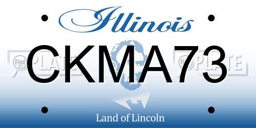 CKMA73 Illinois License Plate