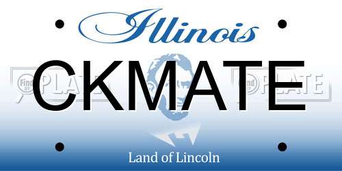 CKMATE Illinois License Plate
