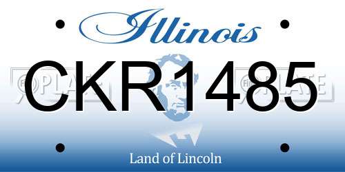 CKR1485 Illinois License Plate