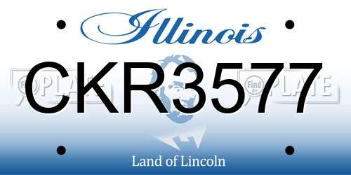 CKR3577 Illinois License Plate