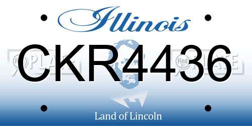 CKR4436 Illinois License Plate