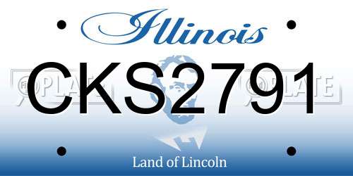 CKS2791 Illinois License Plate