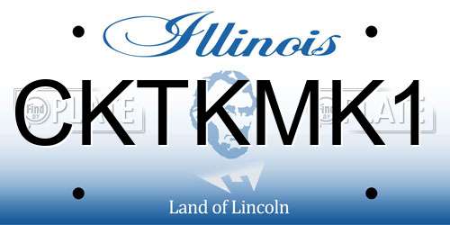 CKTKMK1 Illinois License Plate