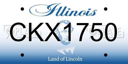 CKX1750 Illinois License Plate