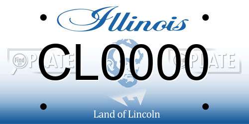 CL0000 Illinois License Plate