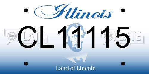 CL11115 Illinois License Plate