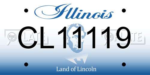 CL11119 Illinois License Plate
