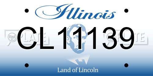 CL11139 Illinois License Plate