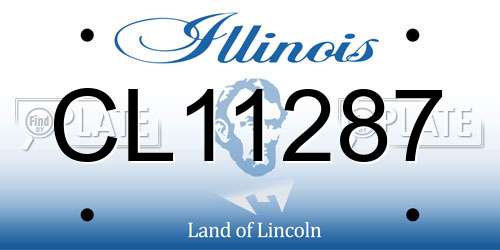 CL11287 Illinois License Plate