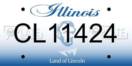 CL11424 Illinois License Plate
