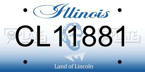 CL11881 Illinois License Plate