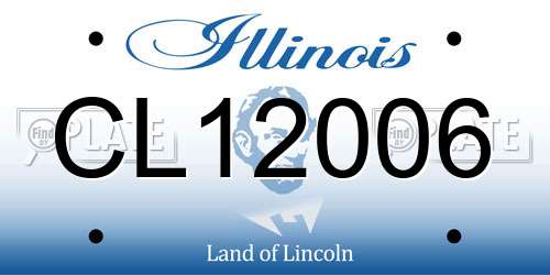 CL12006 Illinois License Plate