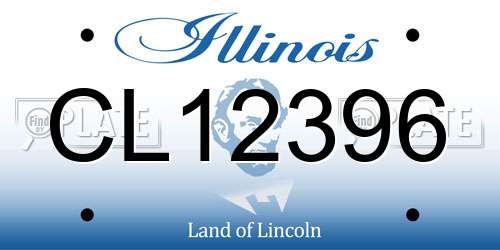 CL12396 Illinois License Plate