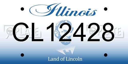 CL12428 Illinois License Plate