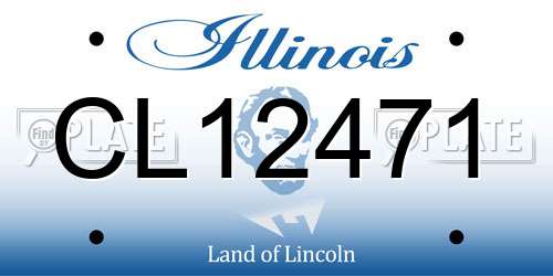 CL12471 Illinois License Plate