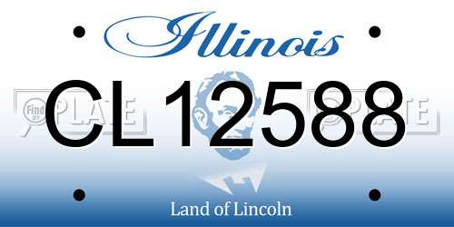 CL12588 Illinois License Plate