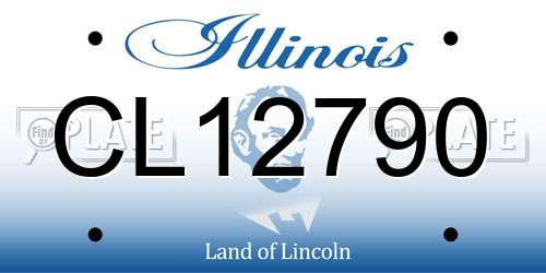 CL12790 Illinois License Plate