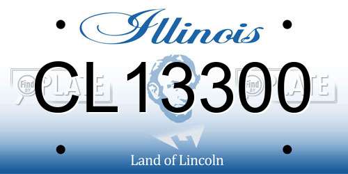 CL13300 Illinois License Plate