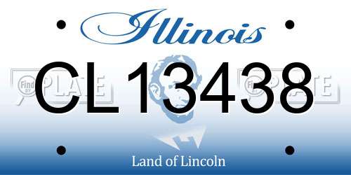 CL13438 Illinois License Plate
