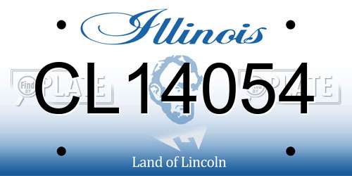 CL14054 Illinois License Plate