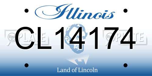 CL14174 Illinois License Plate