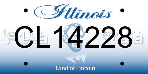 CL14228 Illinois License Plate
