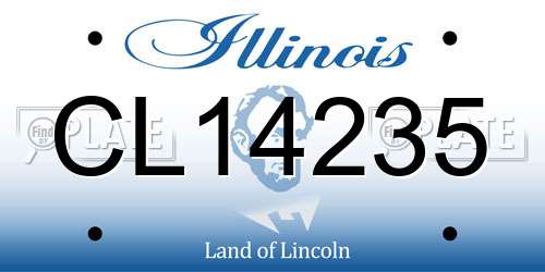 CL14235 Illinois License Plate