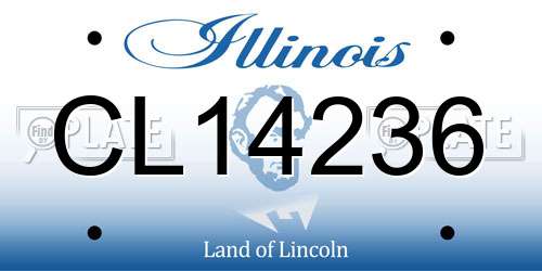 CL14236 Illinois License Plate