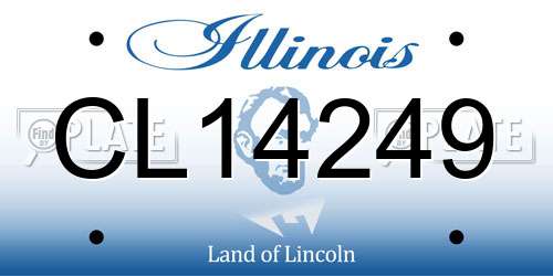 CL14249 Illinois License Plate