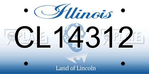 CL14312 Illinois License Plate