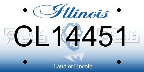 CL14451 Illinois License Plate