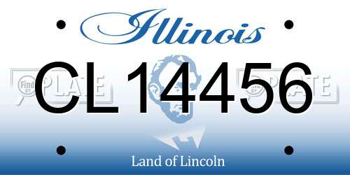CL14456 Illinois License Plate