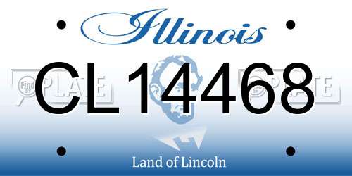 CL14468 Illinois License Plate