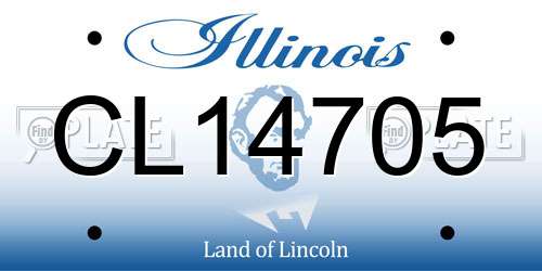 CL14705 Illinois License Plate