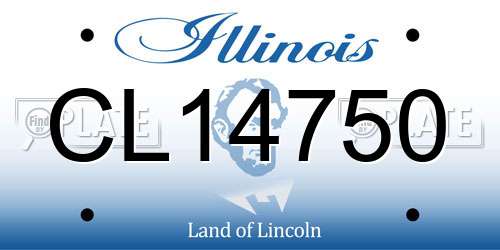 CL14750 Illinois License Plate