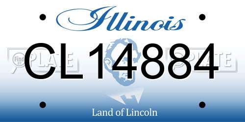 CL14884 Illinois License Plate
