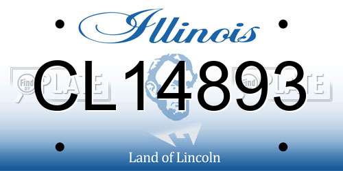 CL14893 Illinois License Plate