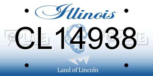 CL14938 Illinois License Plate