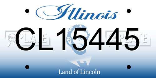 CL15445 Illinois License Plate